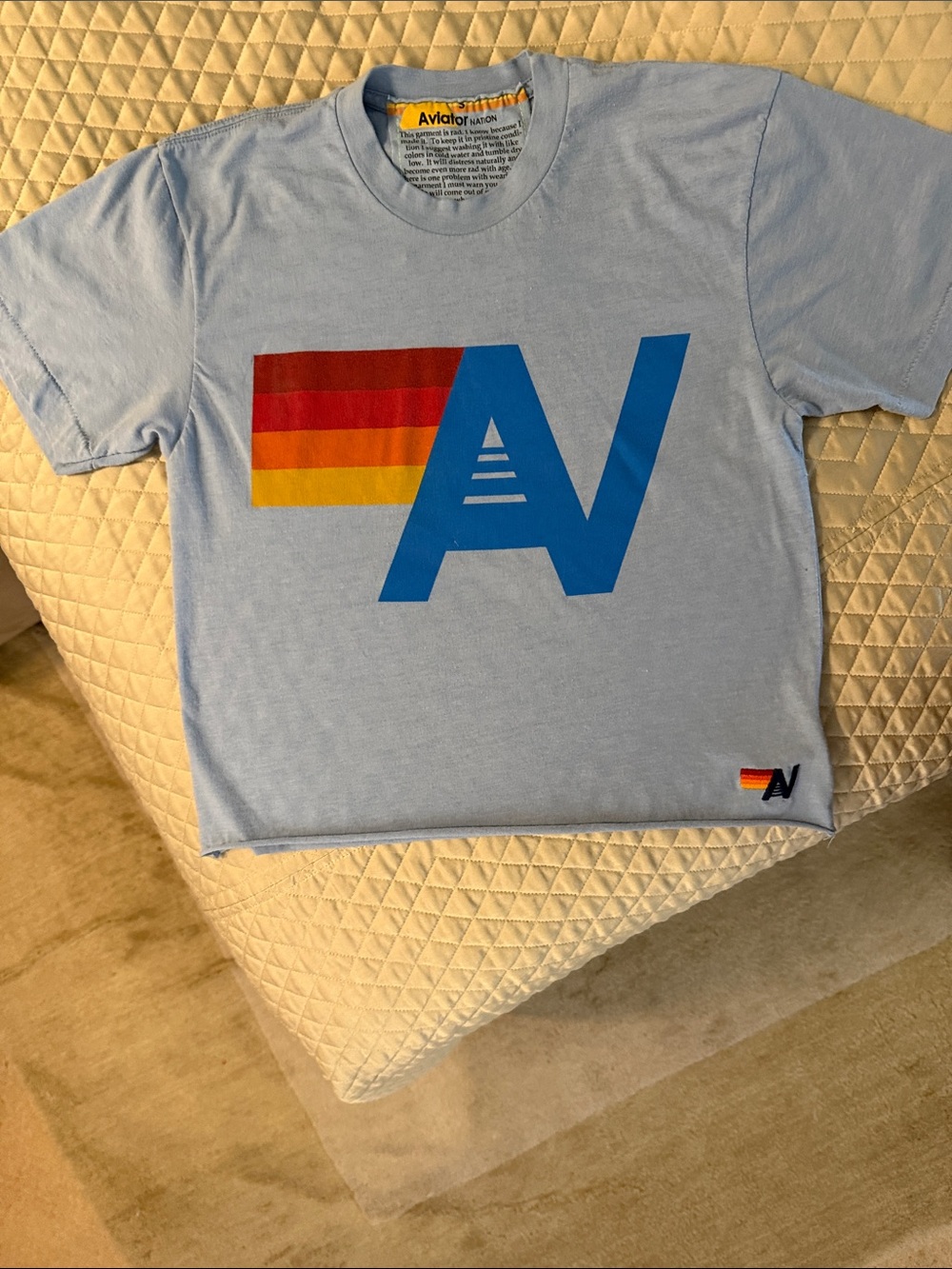 Aviator Nation cropped small tee